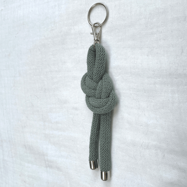 Figure of Eight Recycled Cotton Keyring | by Knottinger