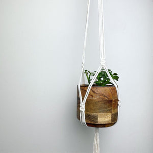 Cream Macrame Plant Hanger | By Moco