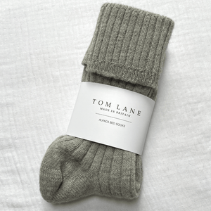 Grey Alpaca Bed Socks | by Tom Lane
